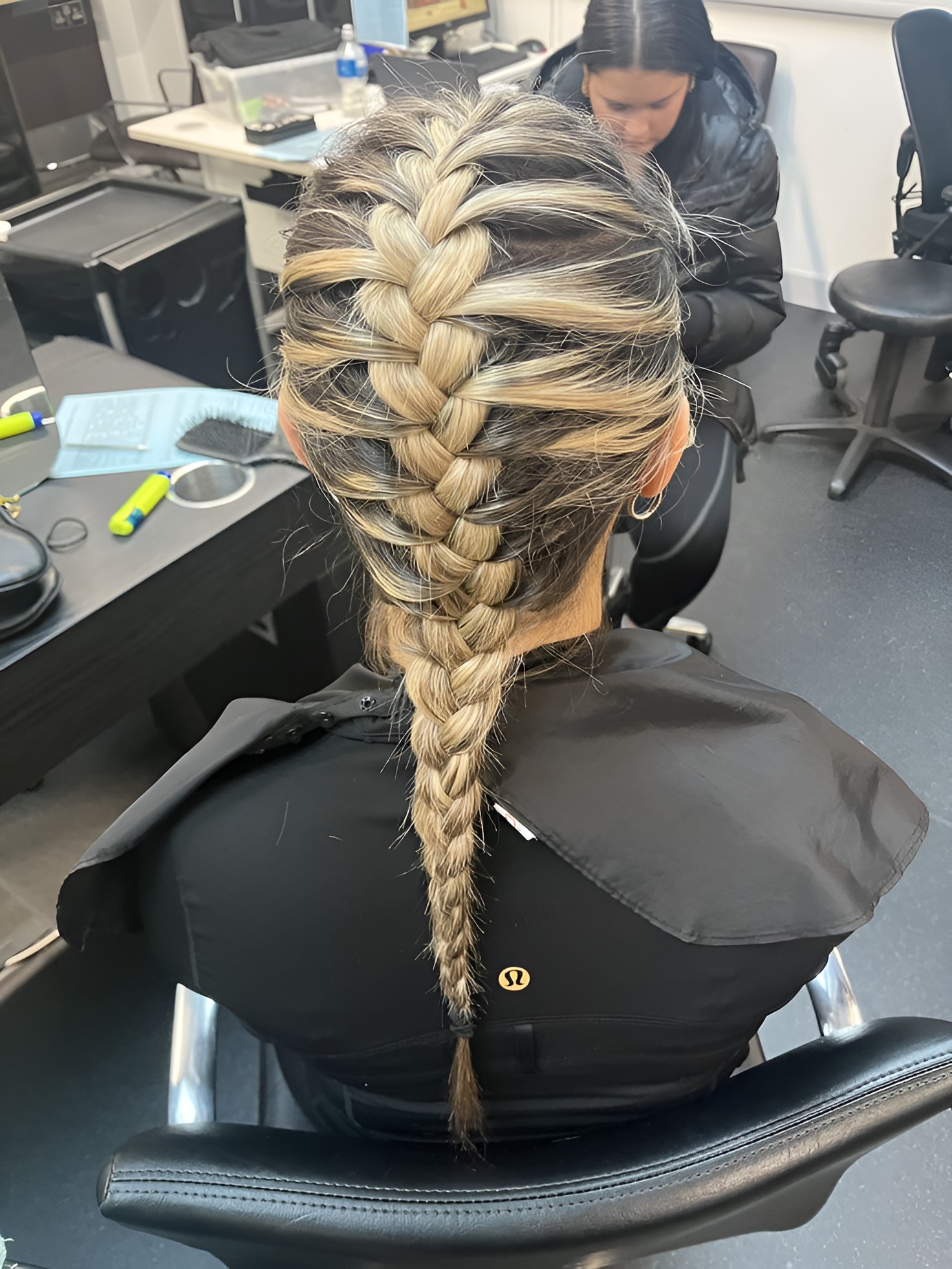 Occasion hair styling in a salon
