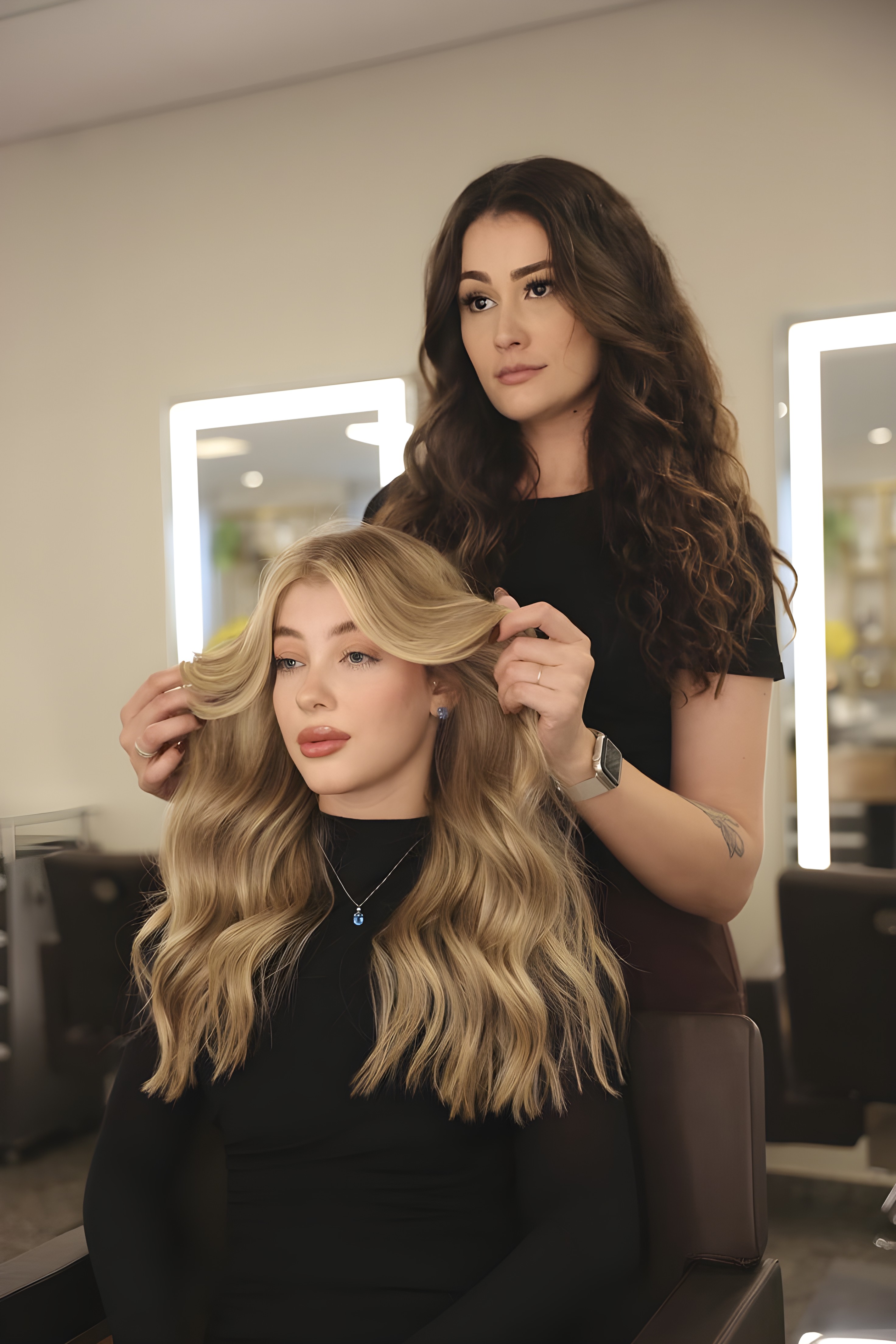 Hair colour service in a salon